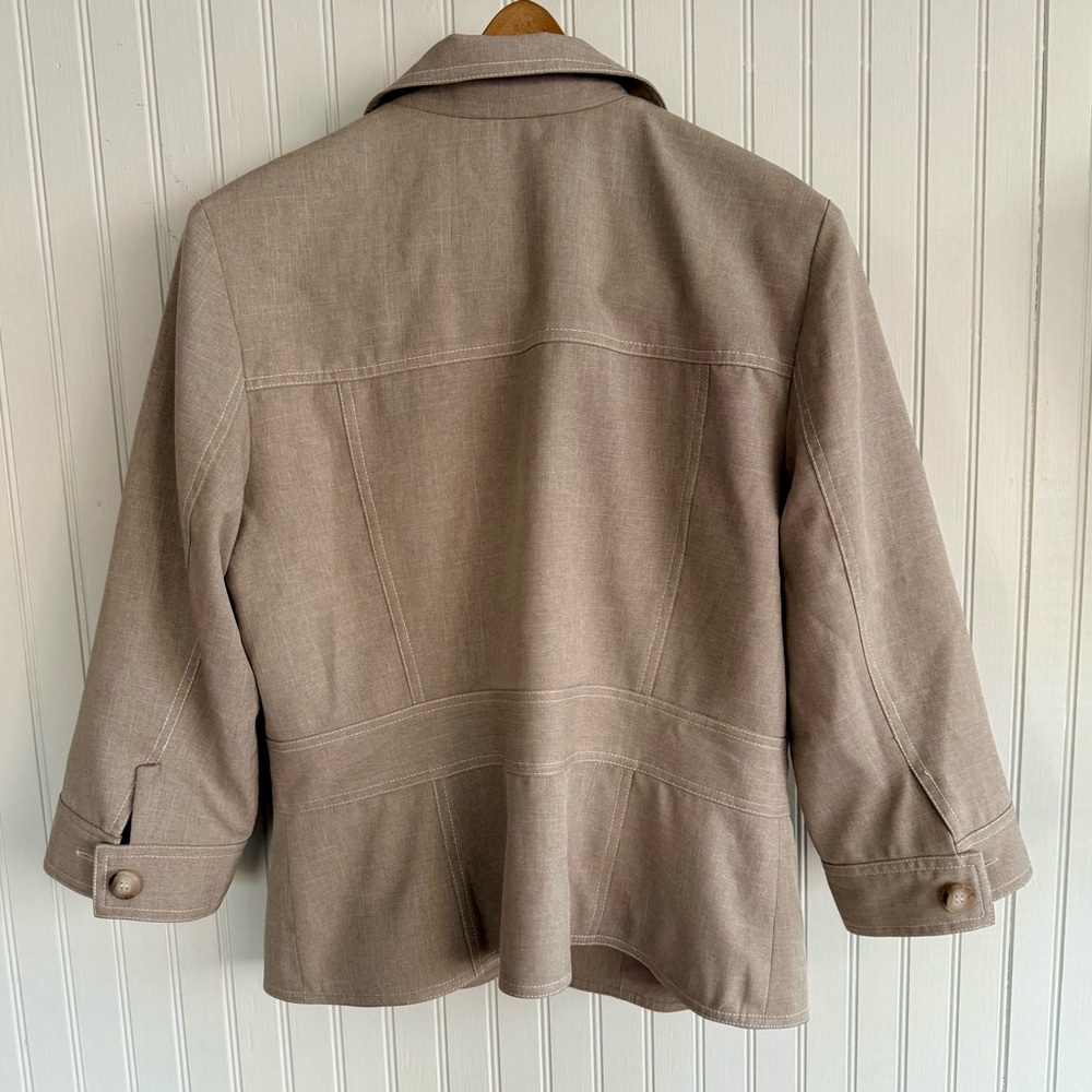 Andre Oliver Women's Vintage Blazer Size 12P in Tan - Picture 5 of 5